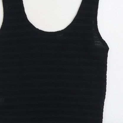 Womens UK Size 6 Missguided Black Basic Tank