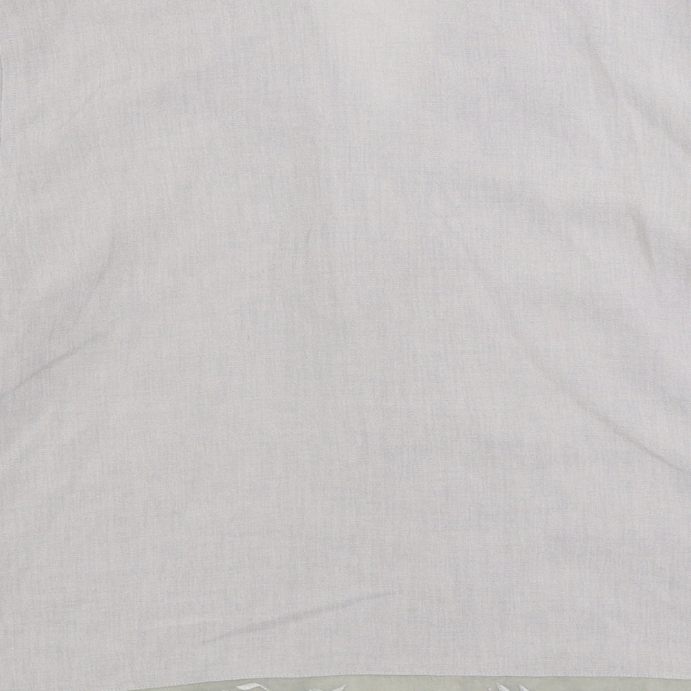 Womens UK Size 12 Gold Grey Basic Button-Up