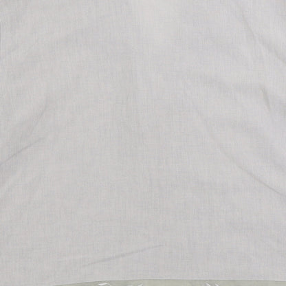 Womens UK Size 12 Gold Grey Basic Button-Up