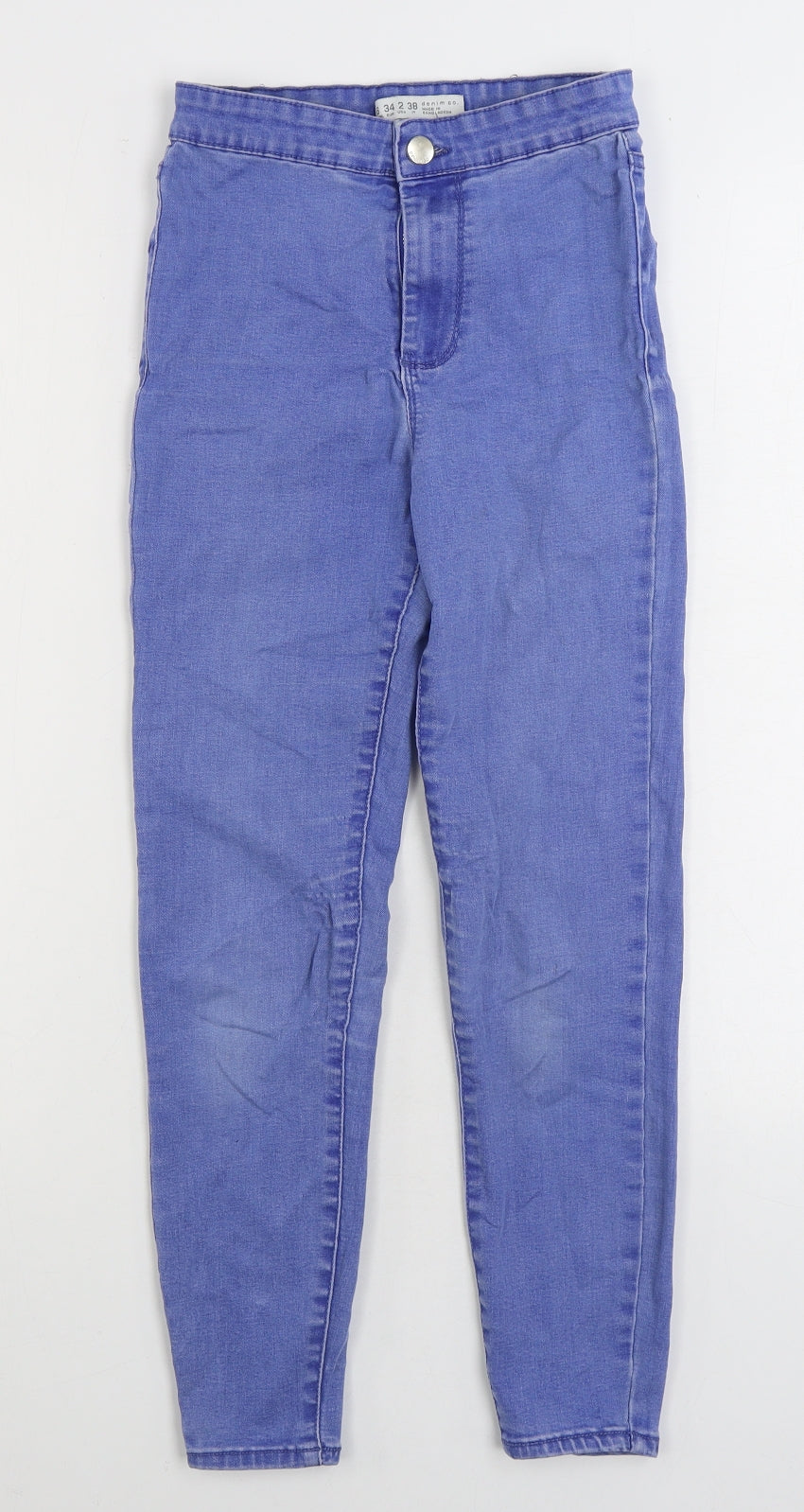 Denim & Co. Womens Blue Cotton Skinny Jeans Size 6 L23 in Regular Zip