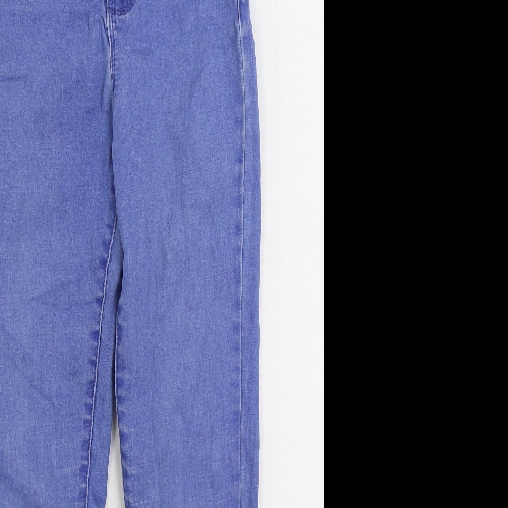 Denim & Co. Womens Blue Cotton Skinny Jeans Size 6 L23 in Regular Zip