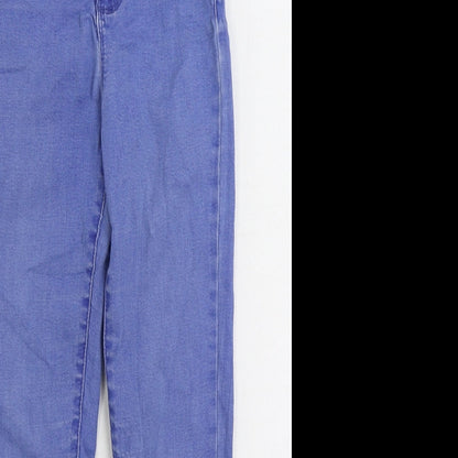 Denim & Co. Womens Blue Cotton Skinny Jeans Size 6 L23 in Regular Zip