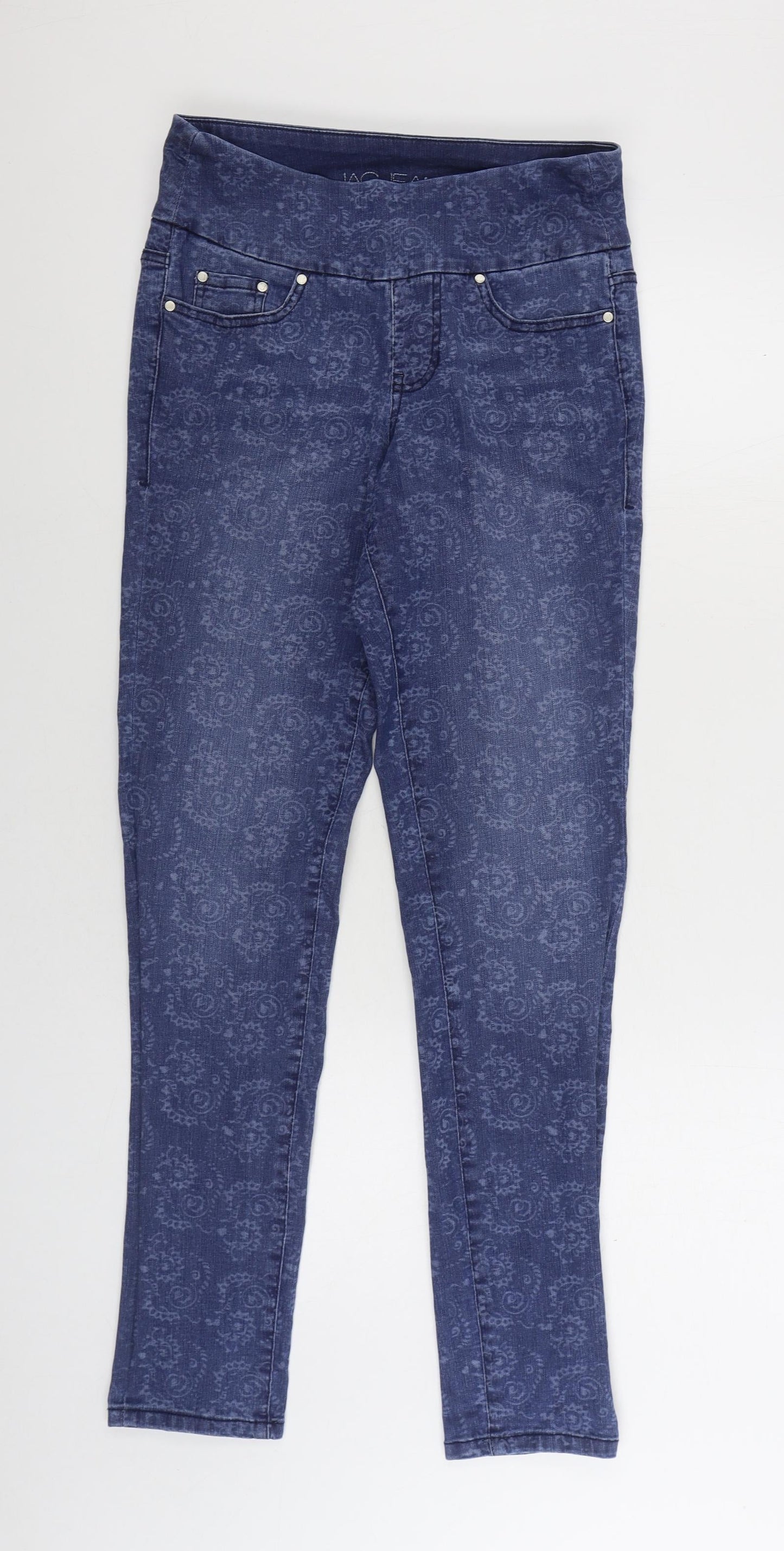 Jag Jeans Womens Blue Paisley Cotton Jegging Jeans Size 6 L30 in Regular