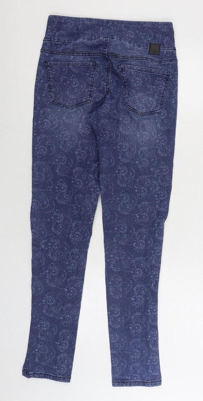 Jag Jeans Womens Blue Paisley Cotton Jegging Jeans Size 6 L30 in Regular