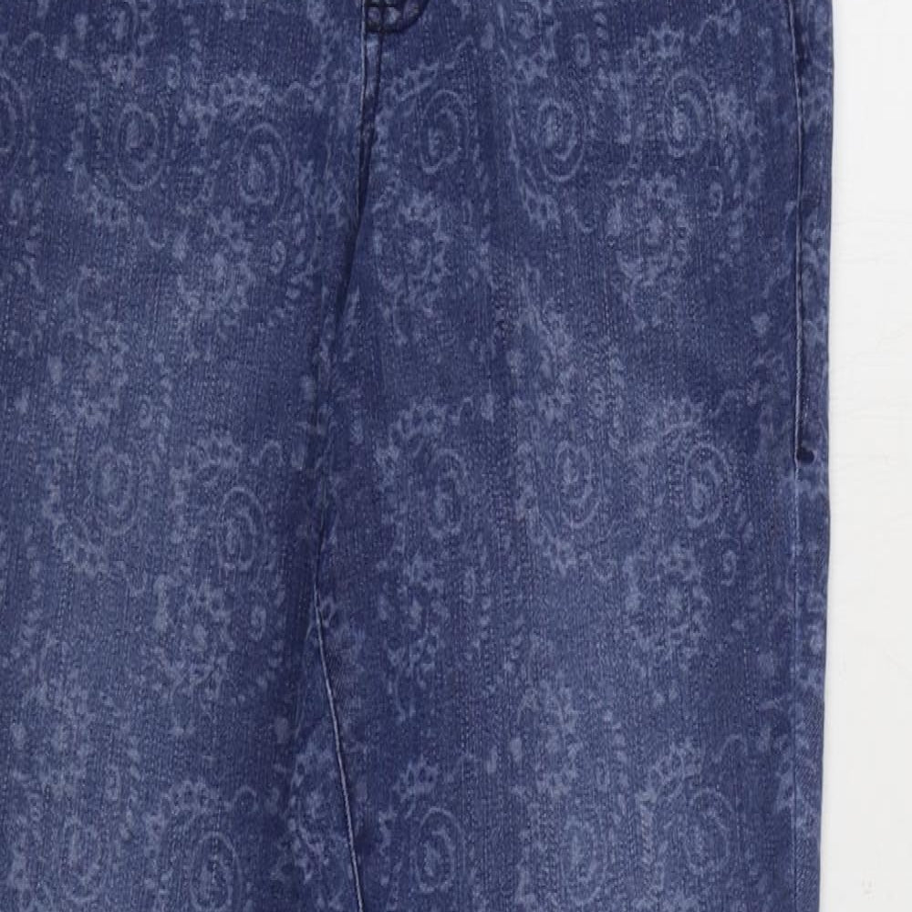 Jag Jeans Womens Blue Paisley Cotton Jegging Jeans Size 6 L30 in Regular