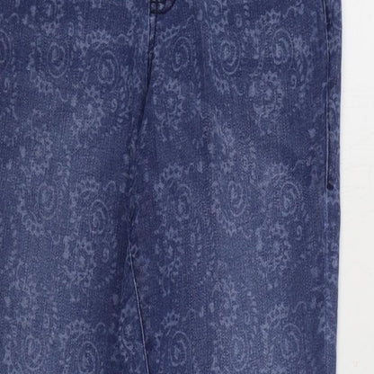 Jag Jeans Womens Blue Paisley Cotton Jegging Jeans Size 6 L30 in Regular