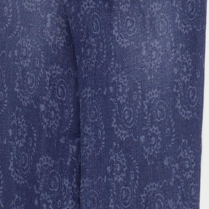 Jag Jeans Womens Blue Paisley Cotton Jegging Jeans Size 6 L30 in Regular