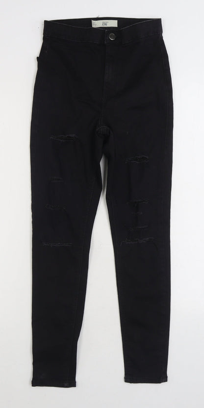 Mens UK Size 28 in Topshop Regular Fit Skinny Black Jeans