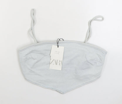Womens UK Size M Zara Blue Camisole Tank