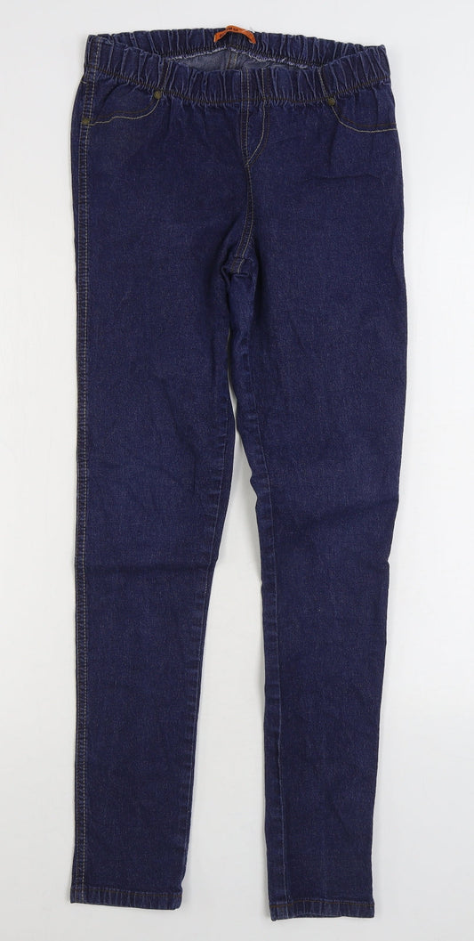 Denim & Co. Womens Blue Cotton Jegging Jeans Size 12 L29 in Regular