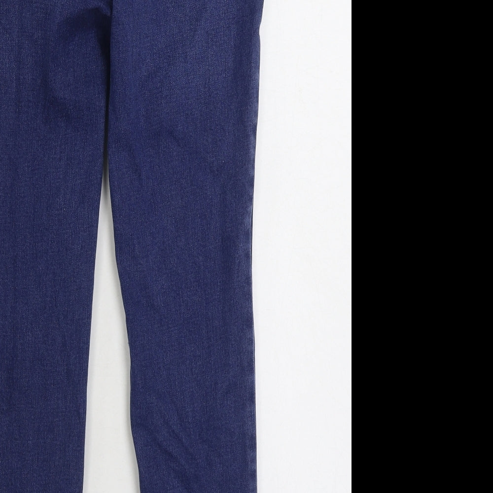 TU Womens Blue Cotton Skinny Jeans Size 10 L24 in Regular Zip