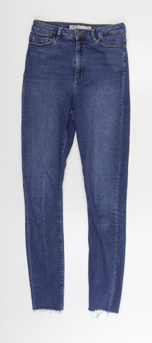 ASOS Mens Blue Cotton Skinny Jeans Size 28 in L34 in Regular Zip