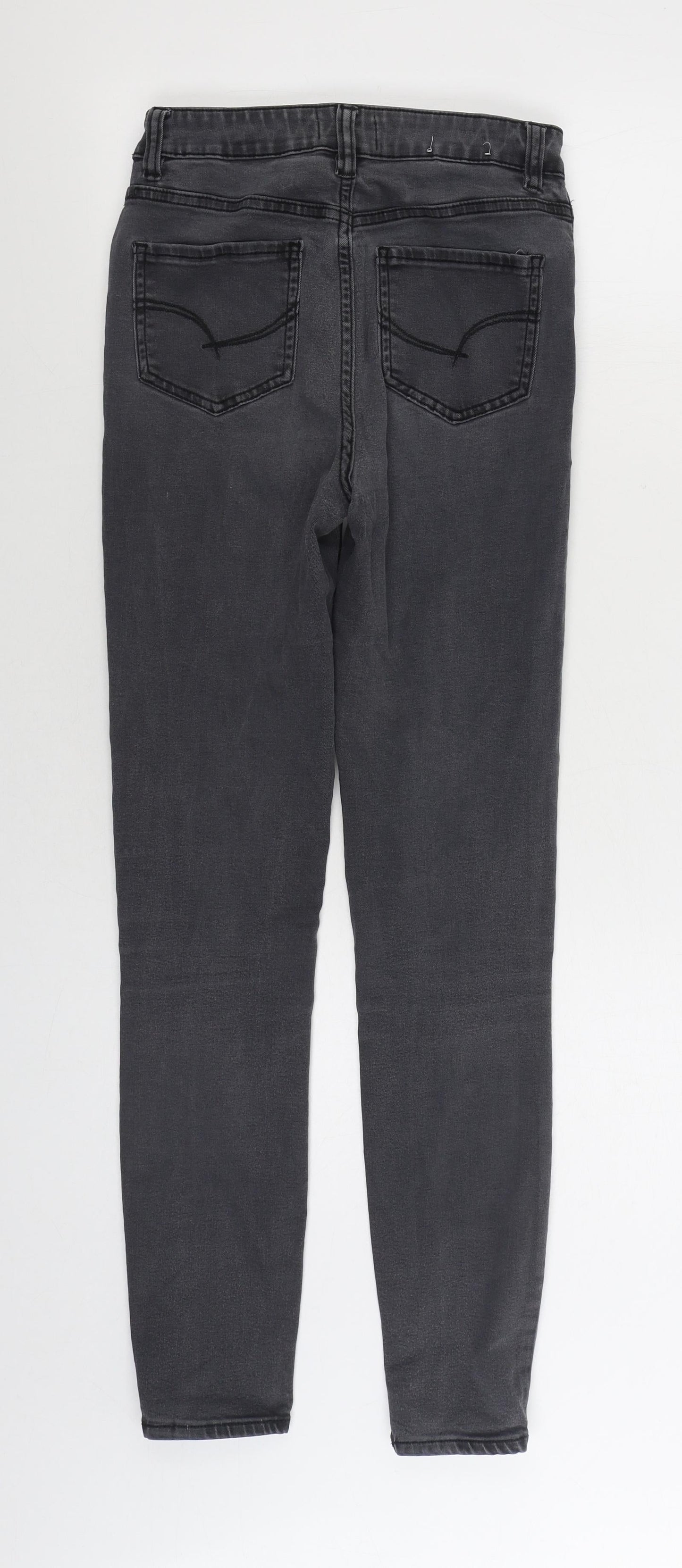 Sportsgirl Womens Black Cotton Skinny Jeans Size 8 L28 in Regular Zip