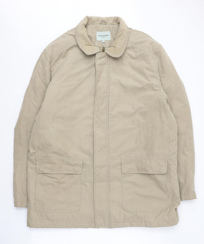 Mens UK Size L greenwoods Beige Parka Coat