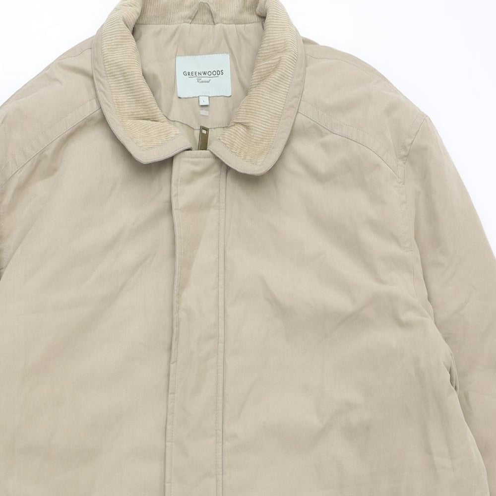 Mens UK Size L greenwoods Beige Parka Coat