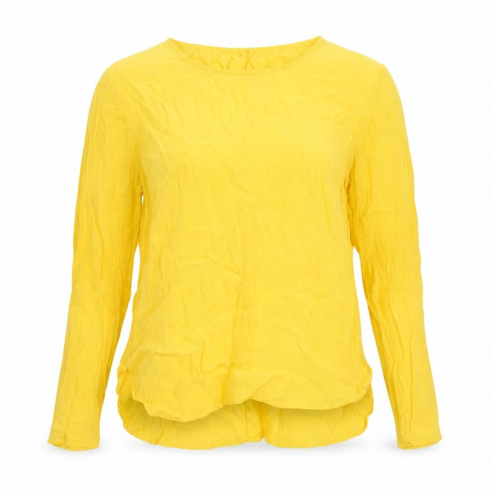 Womens UK Size M h7M Yellow Basic Blouse
