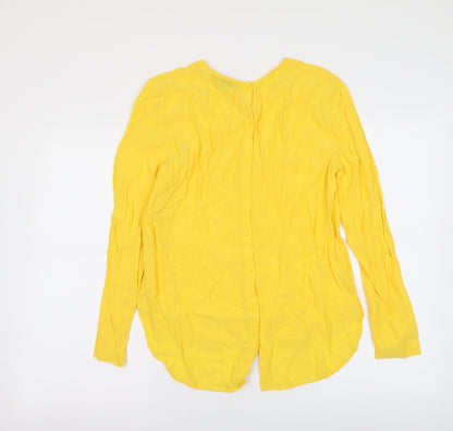 Womens UK Size M h7M Yellow Basic Blouse
