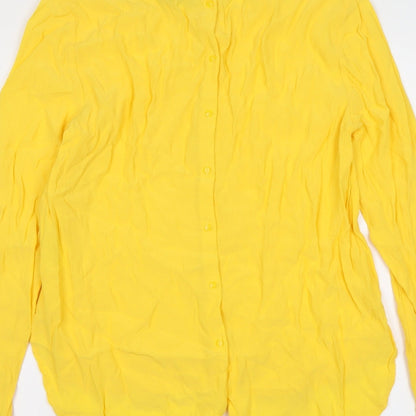 Womens UK Size M h7M Yellow Basic Blouse