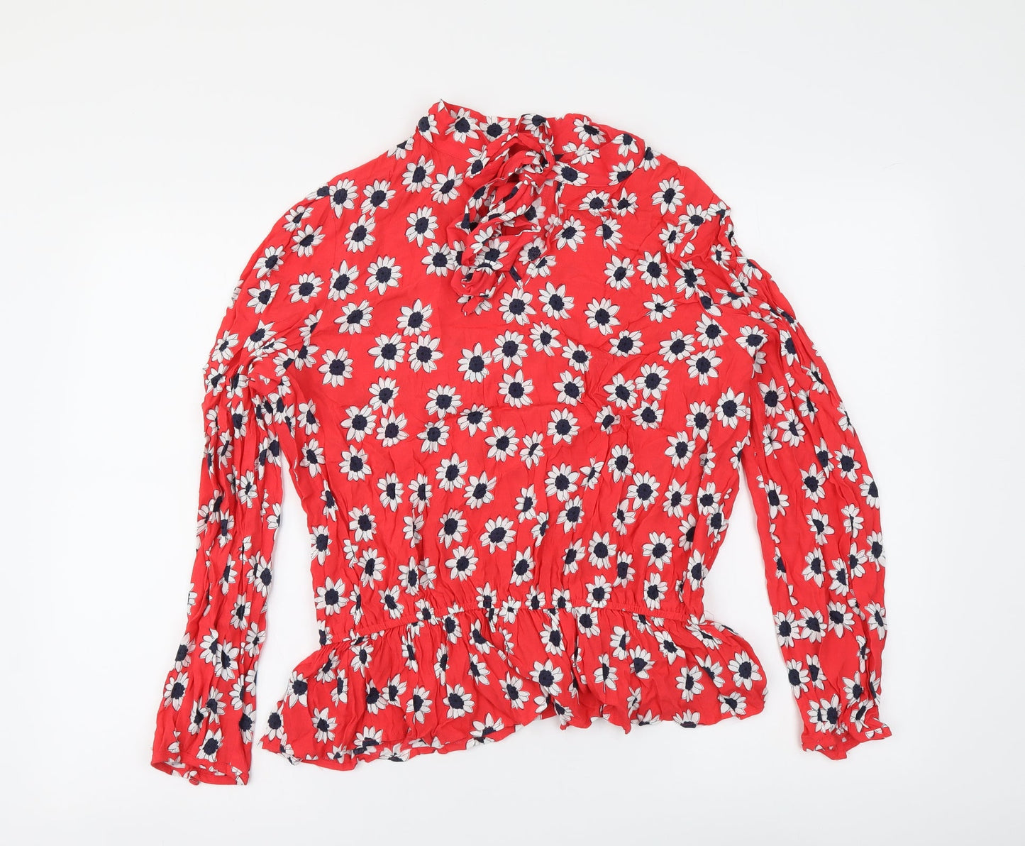 Womens UK Size 14 Marks and Spencer Red Basic Blouse