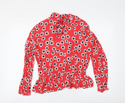 Womens UK Size 14 Marks and Spencer Red Basic Blouse