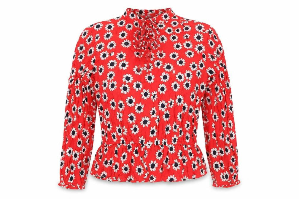 Womens UK Size 14 Marks and Spencer Red Basic Blouse