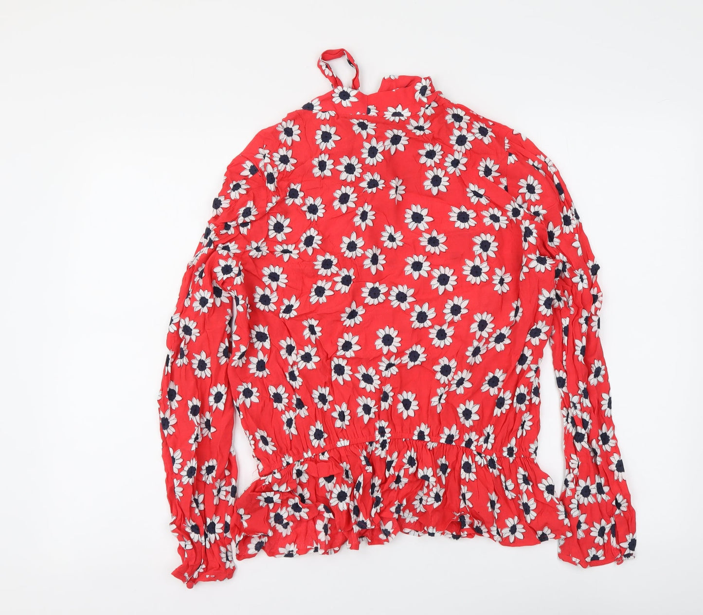 Womens UK Size 14 Marks and Spencer Red Basic Blouse