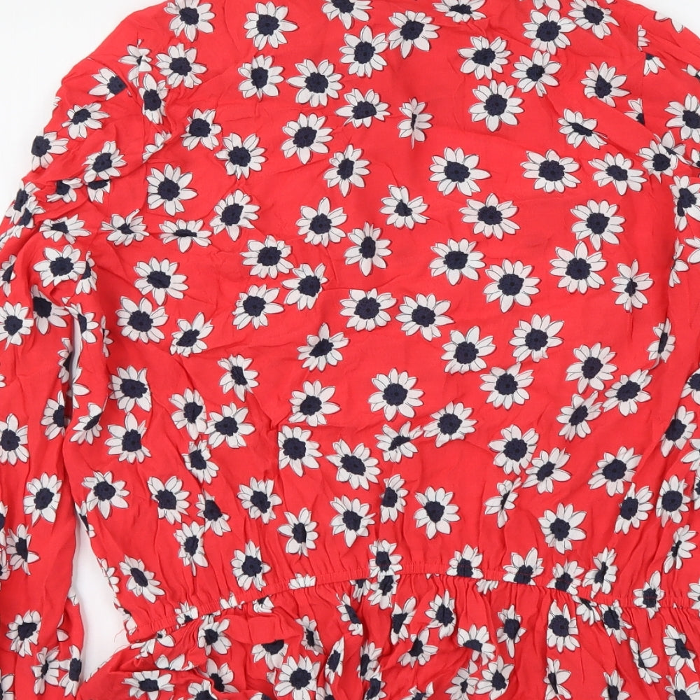 Womens UK Size 14 Marks and Spencer Red Basic Blouse