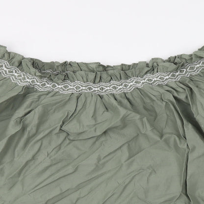Womens UK Size 14 Marks and Spencer Green Basic Blouse