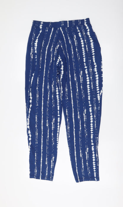 Womens UK Size 8 Marks and Spencer Regular Fit  Blue Trousers