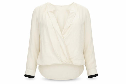 Womens UK Size XS Mango Beige Basic Blouse