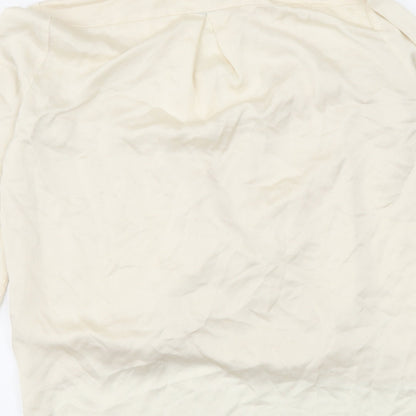 Womens UK Size XS Mango Beige Basic Blouse
