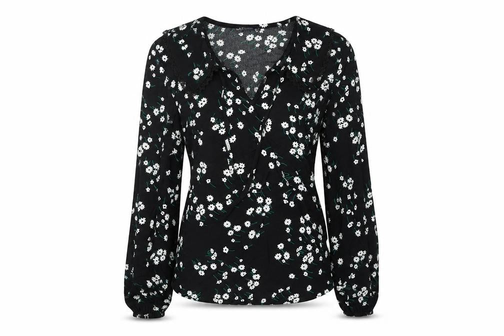 Womens UK Size 6 Marks and Spencer Black Basic Blouse