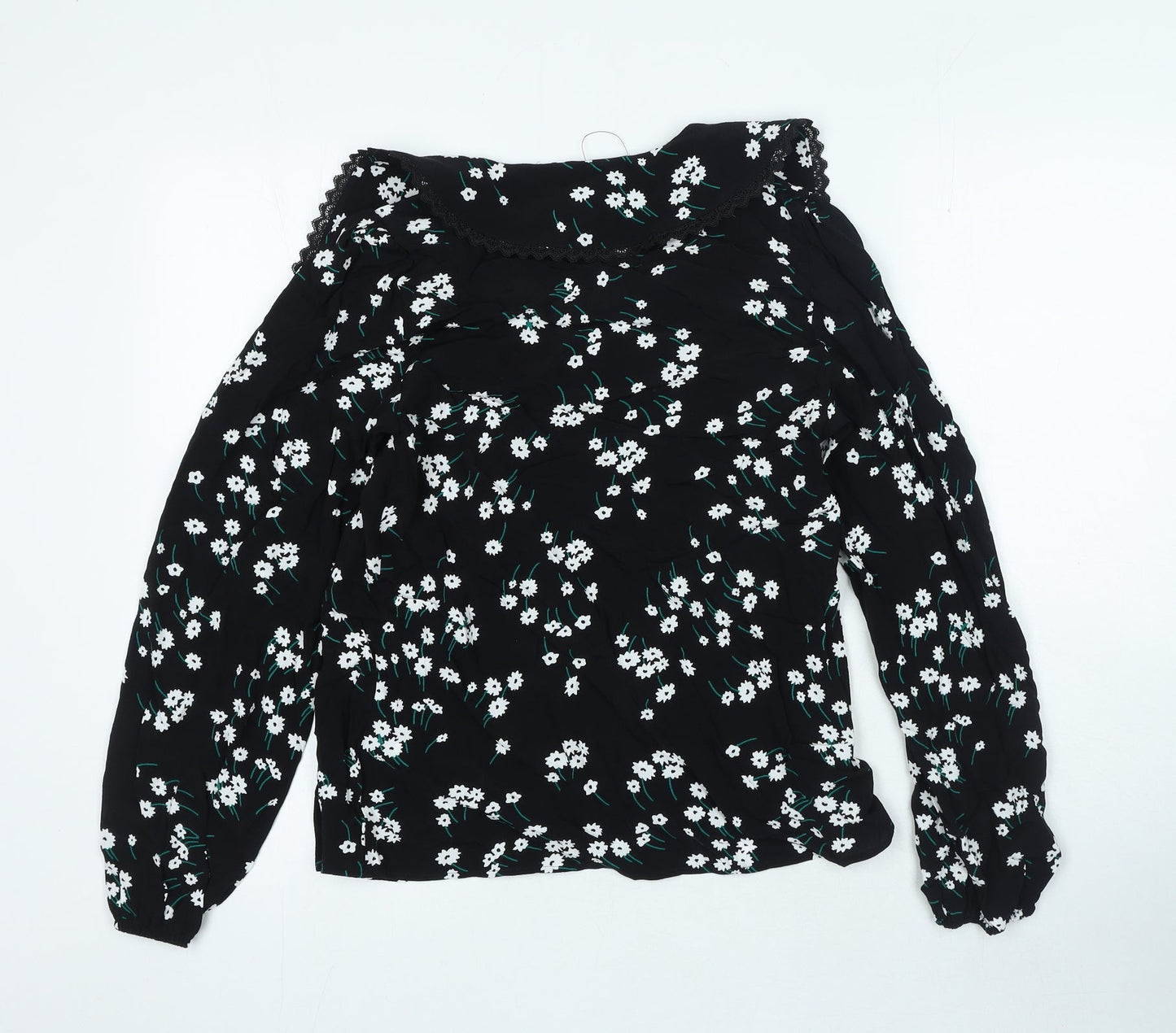 Womens UK Size 6 Marks and Spencer Black Basic Blouse
