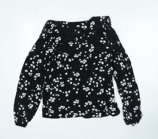 Womens UK Size 6 Marks and Spencer Black Basic Blouse