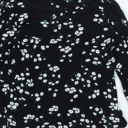 Womens UK Size 6 Marks and Spencer Black Basic Blouse