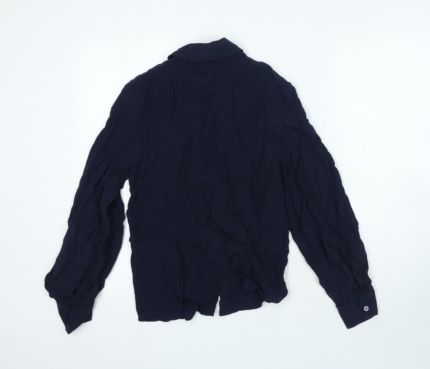 Womens UK Size 6 Marks and Spencer Blue Basic Button-Up