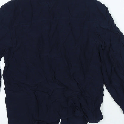 Womens UK Size 6 Marks and Spencer Blue Basic Button-Up