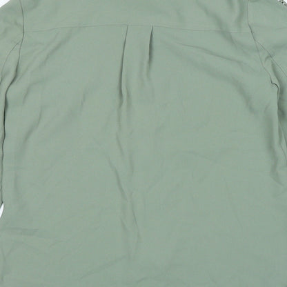 Womens UK Size 6 Marks and Spencer Green Basic Button-Up