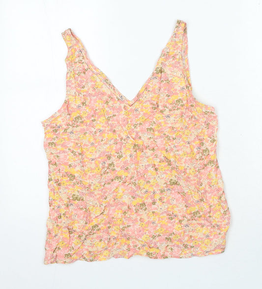 Womens UK Size M YAS Pink Camisole Blouse