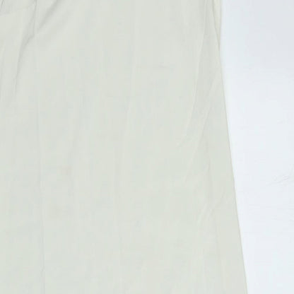 Marks and Spencer Womens Ivory Polyester Maxi Size 8 V-Neck