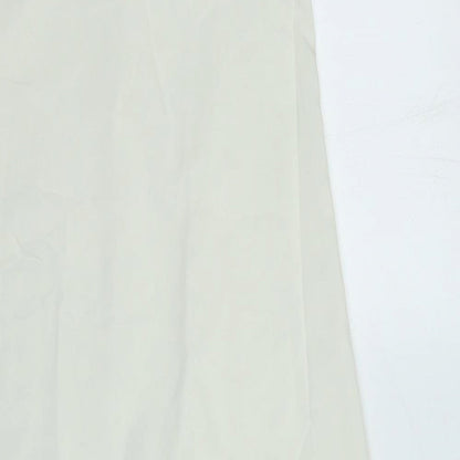 Marks and Spencer Womens Ivory Polyester Maxi Size 8 V-Neck