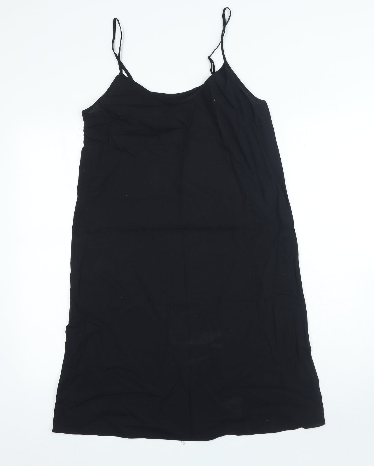 Marks and Spencer Womens Black Cotton A-Line Size 8 V-Neck Pullover