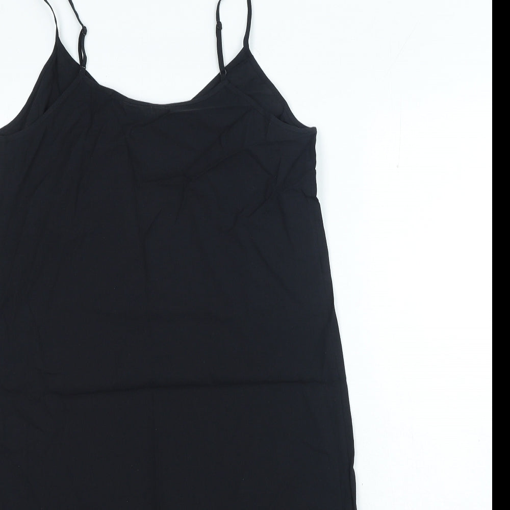Marks and Spencer Womens Black Cotton A-Line Size 8 V-Neck Pullover