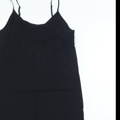 Marks and Spencer Womens Black Cotton A-Line Size 8 V-Neck Pullover