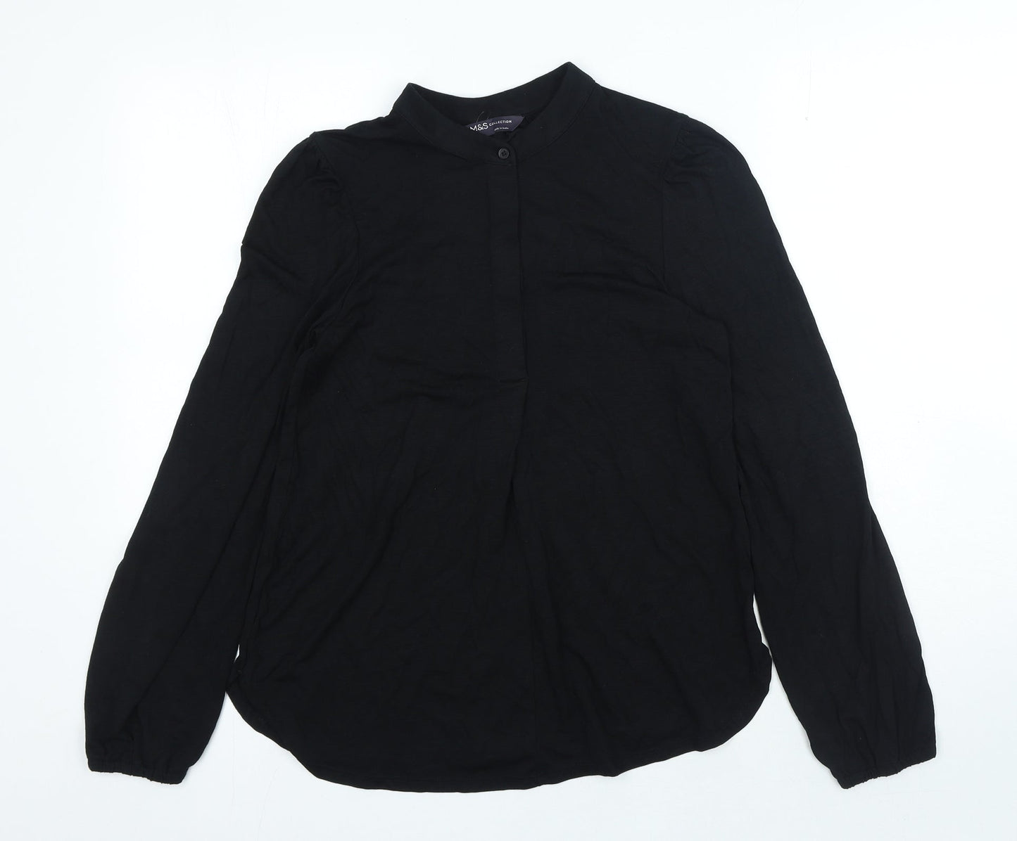 Womens UK Size 6 Marks and Spencer Black Basic Blouse