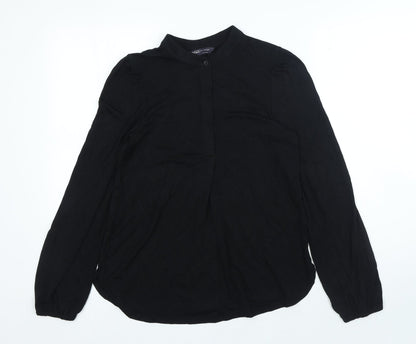 Womens UK Size 6 Marks and Spencer Black Basic Blouse