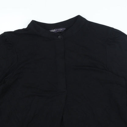 Womens UK Size 6 Marks and Spencer Black Basic Blouse