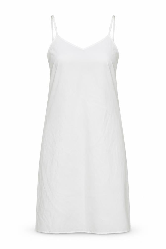 Marks and Spencer Womens White Polyester Slip Dress Size 12 V-Neck Pullover