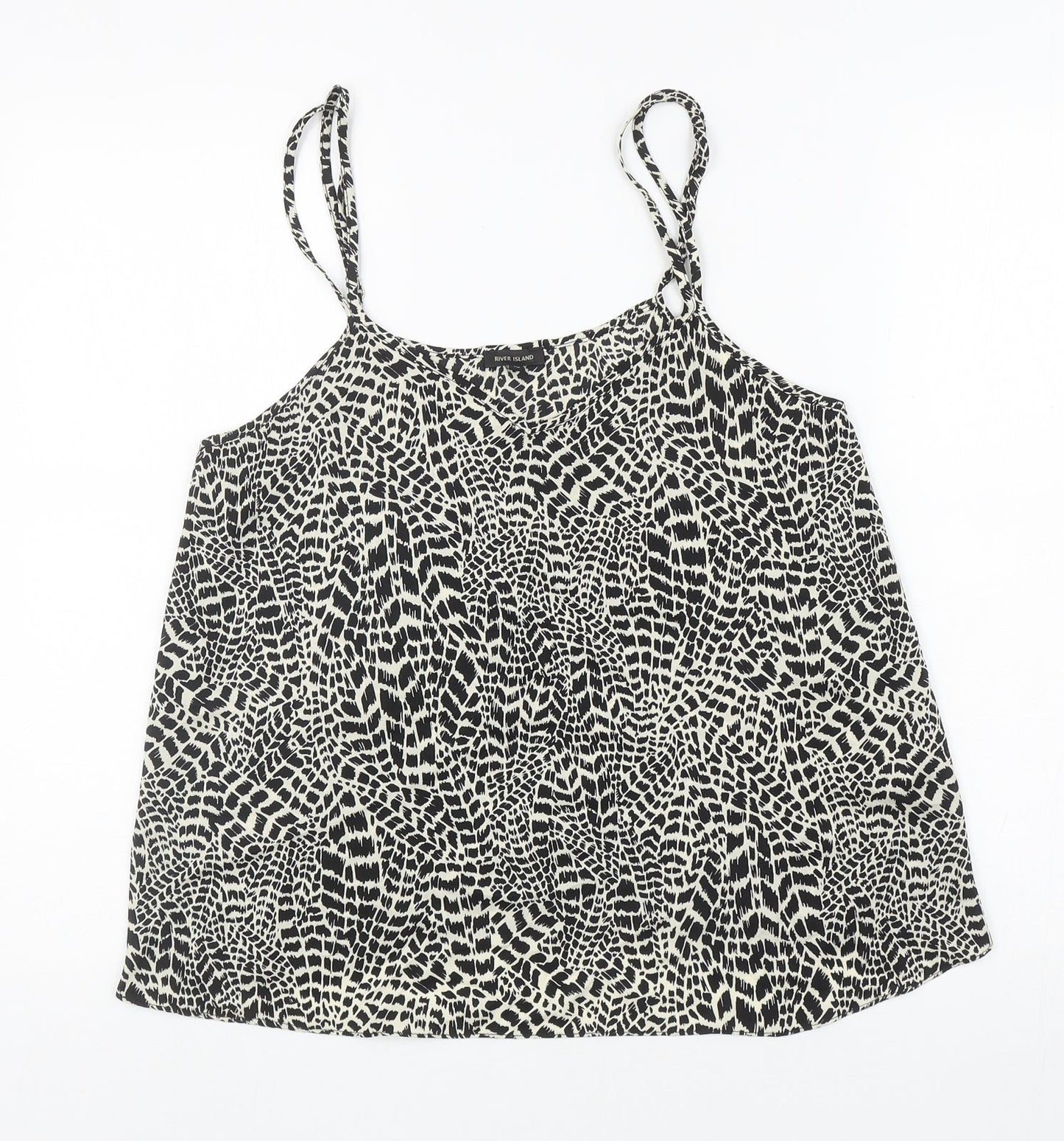 Womens UK Size 10 River Island Ivory Camisole T-Shirt