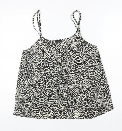 Womens UK Size 10 River Island Ivory Camisole T-Shirt